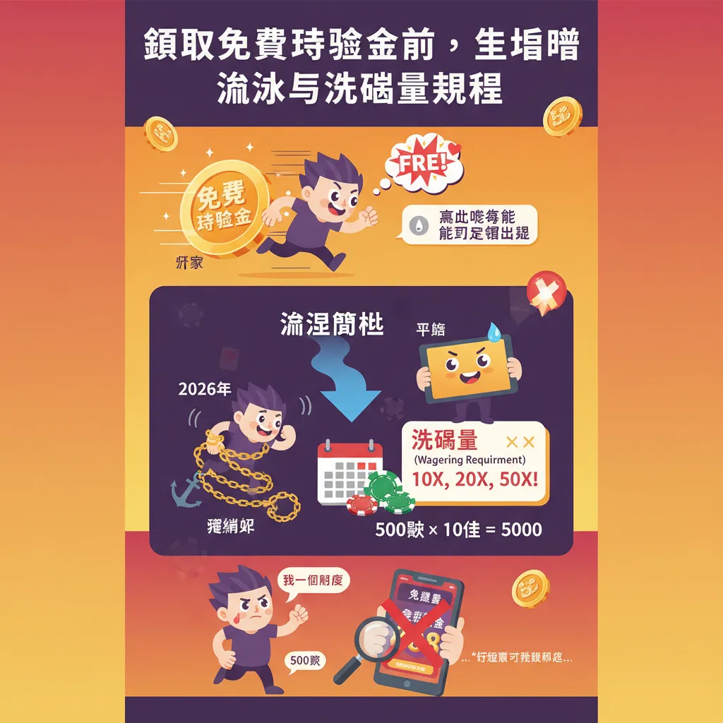 領取免費體驗金前，先搞懂流水與洗碼量規則